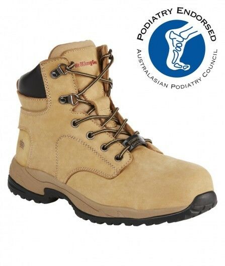 Womens KingGee Tradie Zip Up Safety Toe Nubuck Leather Gel Work Boots K27380-Collins Clothing Co