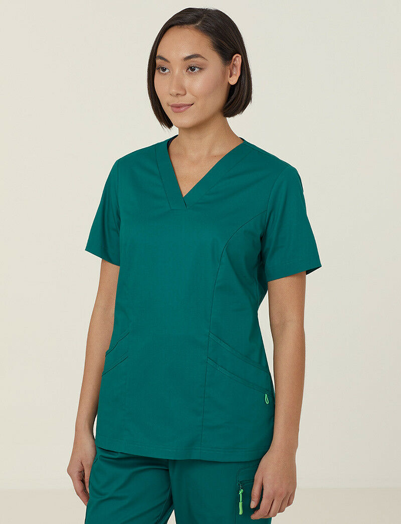 NNT Uniform Womens Next Gen Antibacterial Florence Scrub Top V Neck Nurse CATULM-Collins Clothing Co