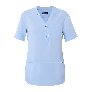 NNT Womens Silvi Spot Print S/S Tunic  V Neck Short Sleeve Blouse CAT9XP-Collins Clothing Co