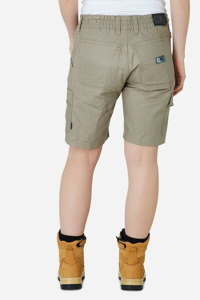 Womens Elwood Elastic Utility Shorts Cargo Phone Pocket Work Tough Comfy EWD602-Collins Clothing Co