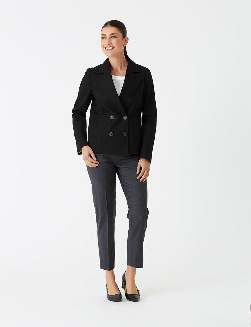 NNT Womens Business Pea Coat Classic Fit Double Breast Formal Blazer CAT1D1-Collins Clothing Co