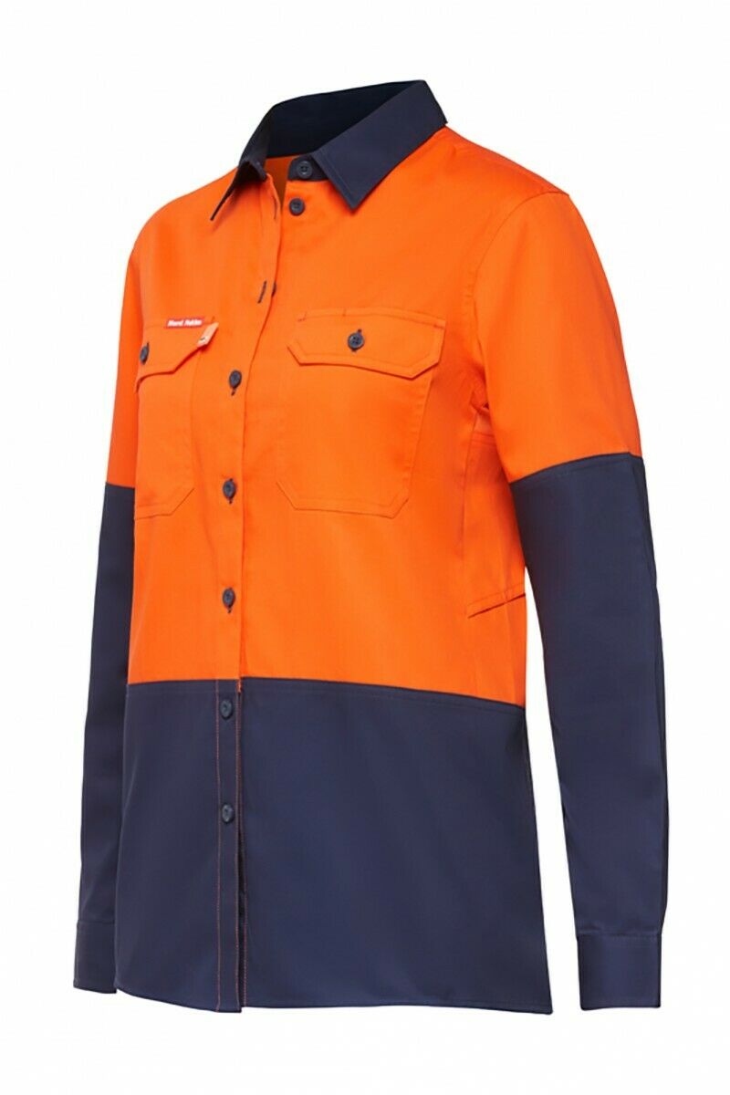 Hard Yakka Womens Koolgear Long Sleeve Work Shirt Cotton Lightweight Y08225-Collins Clothing Co