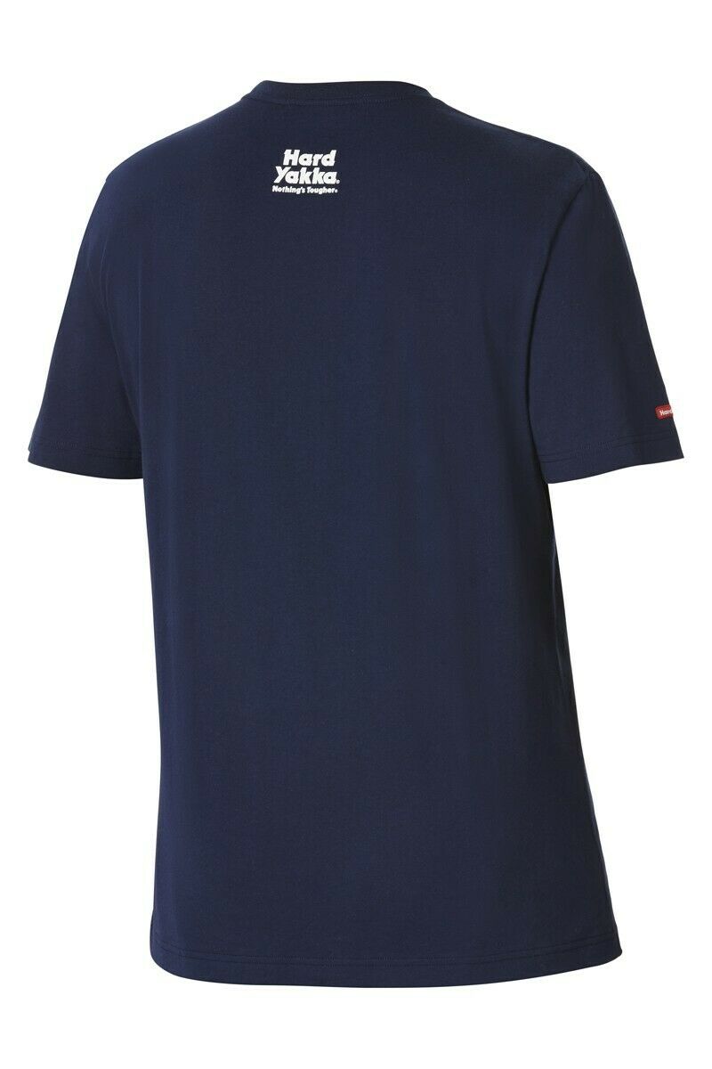 Hard Yakka Casual Crew Neck Short Sleeve Tee T-Shirt Top Cotton Y11363