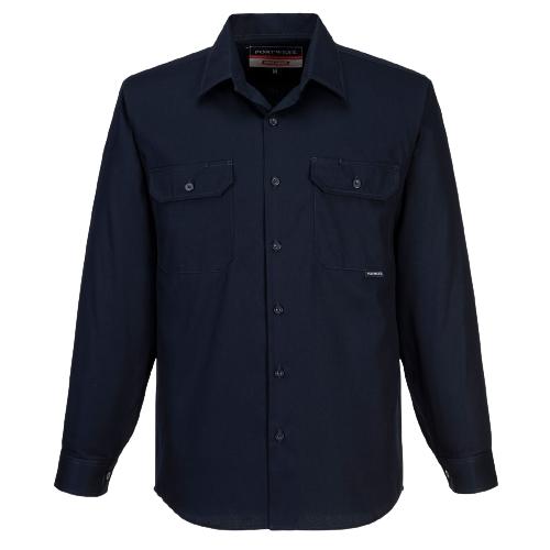 Portwest Adelaide Shirt, Long Sleeve, Regular Weight Button Front Closure MS903-Collins Clothing Co