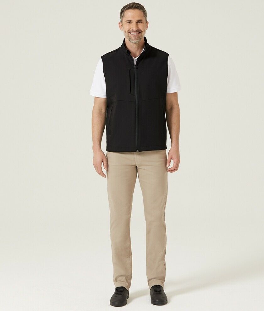 Mens NNT Warm Bonded Fleece Sleeveless Zip Vest Black Navy Business Smart CATF2H-Collins Clothing Co