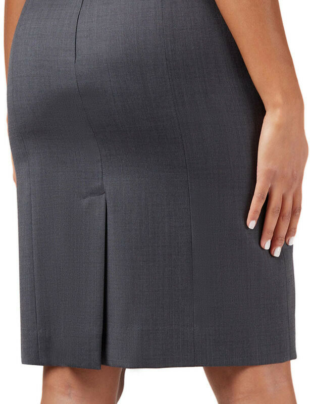 NNT Womens Sharkskin Short Sleeve Dress Classic Fit Stretch Knee Length CAT6BE-Collins Clothing Co