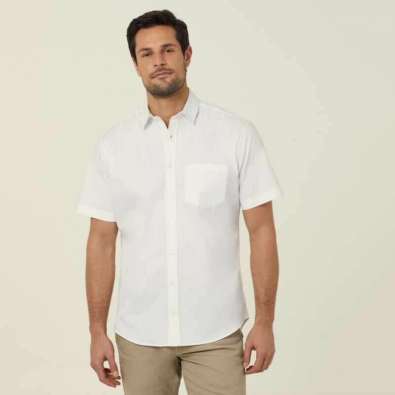 NNT Mens Avignon Short Sleeve Business Shirt Comfort Lightweight Casual CATJDN-Collins Clothing Co