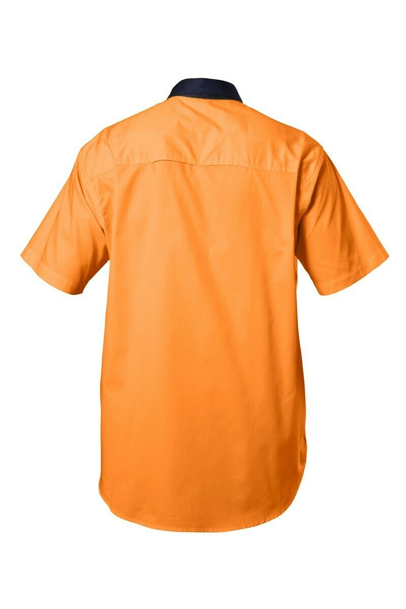 Hard Yakka Koolgear Shirt Hi-Vis Short Sleeve Vented Safety Work Y07559-Collins Clothing Co