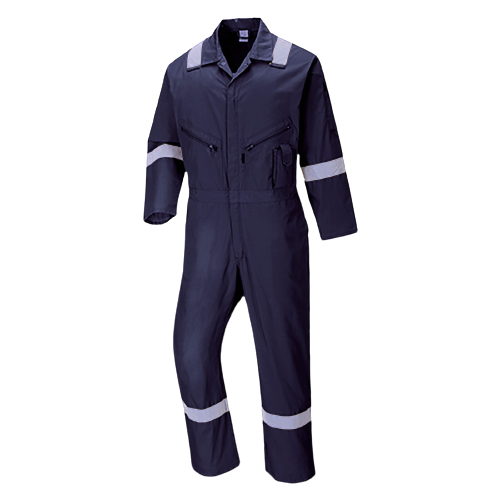 Portwest Iona Cotton Coverall Lightweight Reflective Taped Work Safety C814-Collins Clothing Co