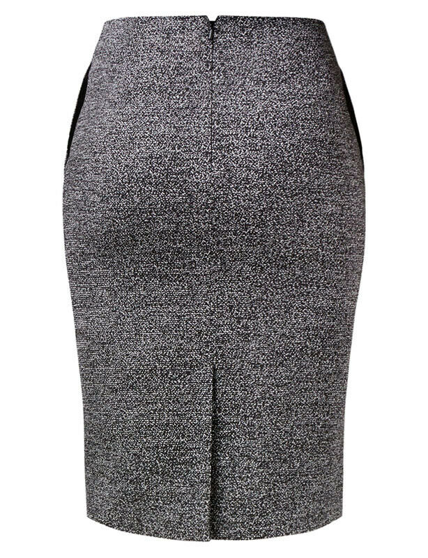 NNT Womens Business Textured Tweet Pencil Skirt Cotton Knee length CAT2NG-Collins Clothing Co
