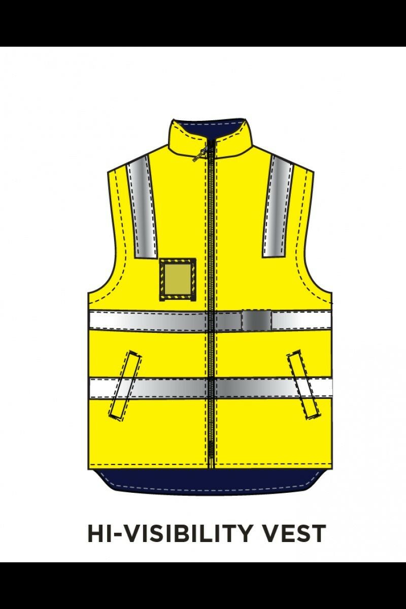 Mens Hard Yakka Foundations Hi-Vis Six 6 Way Jacket Reflective Tape Work Y06556-Collins Clothing Co