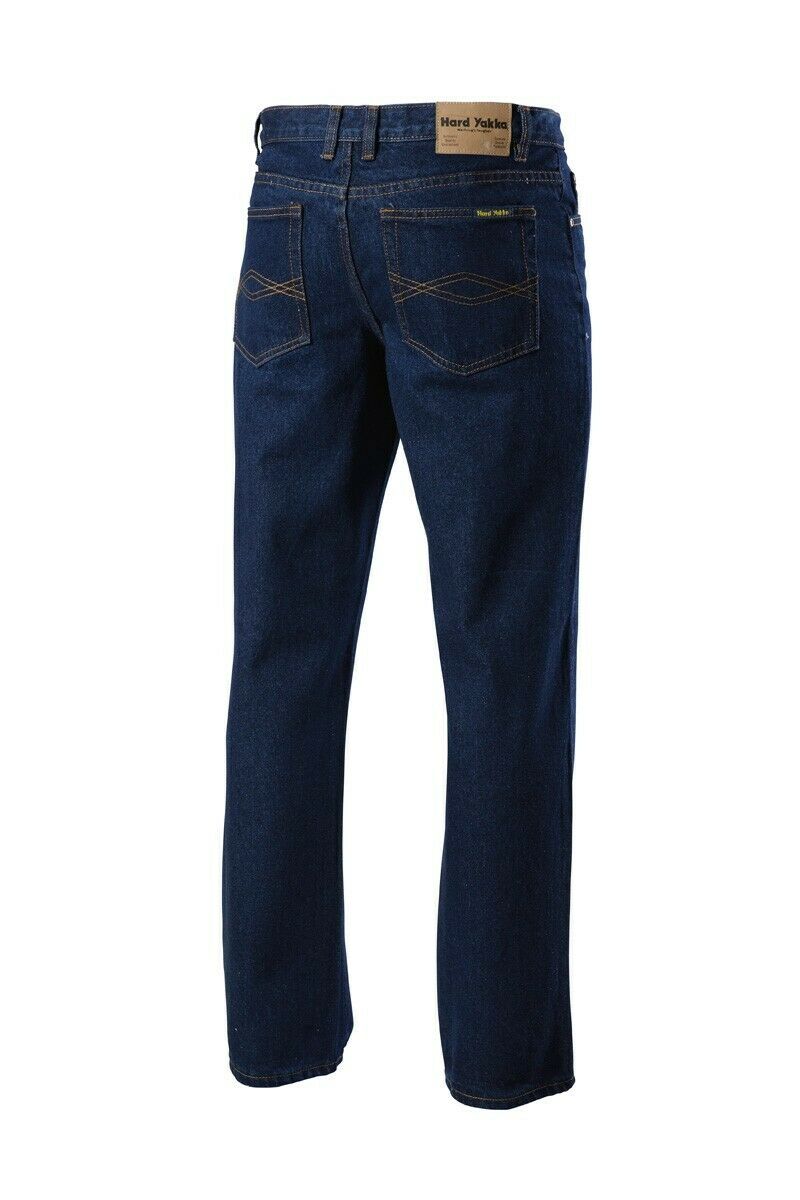 Hard Yakka Denim Jeans Work Pants Enzyme Wash Rigid Farm Heavy Duty Y03514-Collins Clothing Co