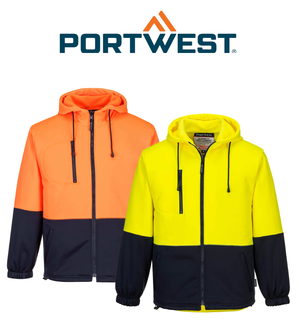 Portwest Men Water Repellent Hoodie Comfortable Work Safety Drawcord Hood MH317