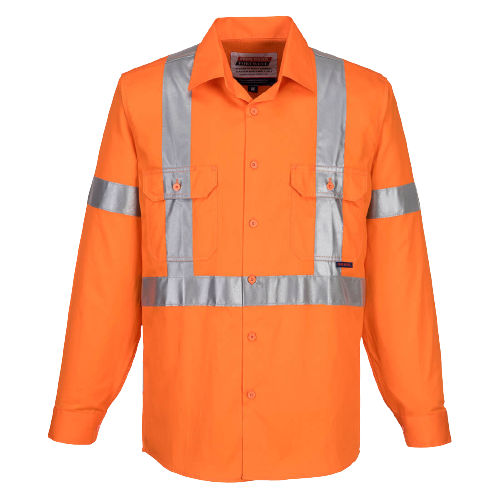 Portwest 100% Lightweight Cotton Long Sleeve Shirt with Cross Back Tape MX301-Collins Clothing Co
