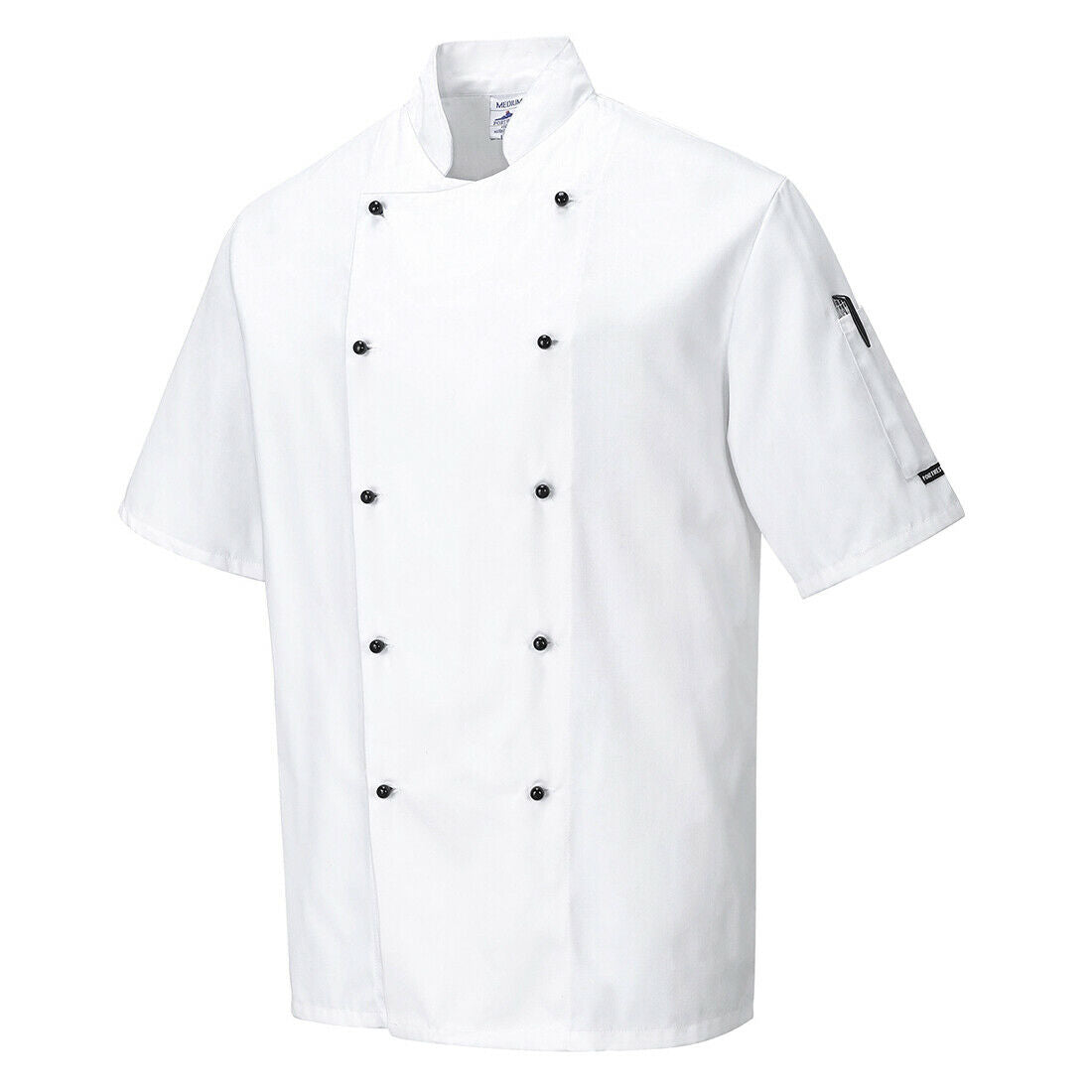Portwest Mens Kent Chefs Jacket Mandarin Collar Durable Comfort Work C734-Collins Clothing Co