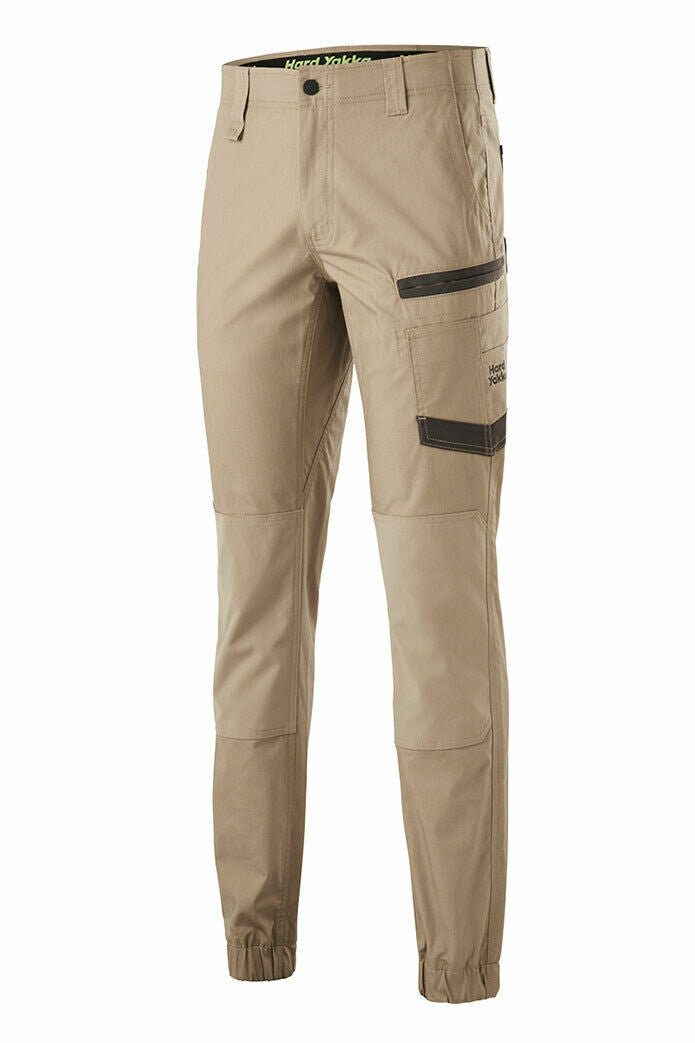 Hard Yakka Mens Raptor Cuff Pants Work Safety Tough Comfy Cargo Wear Y02717-Collins Clothing Co