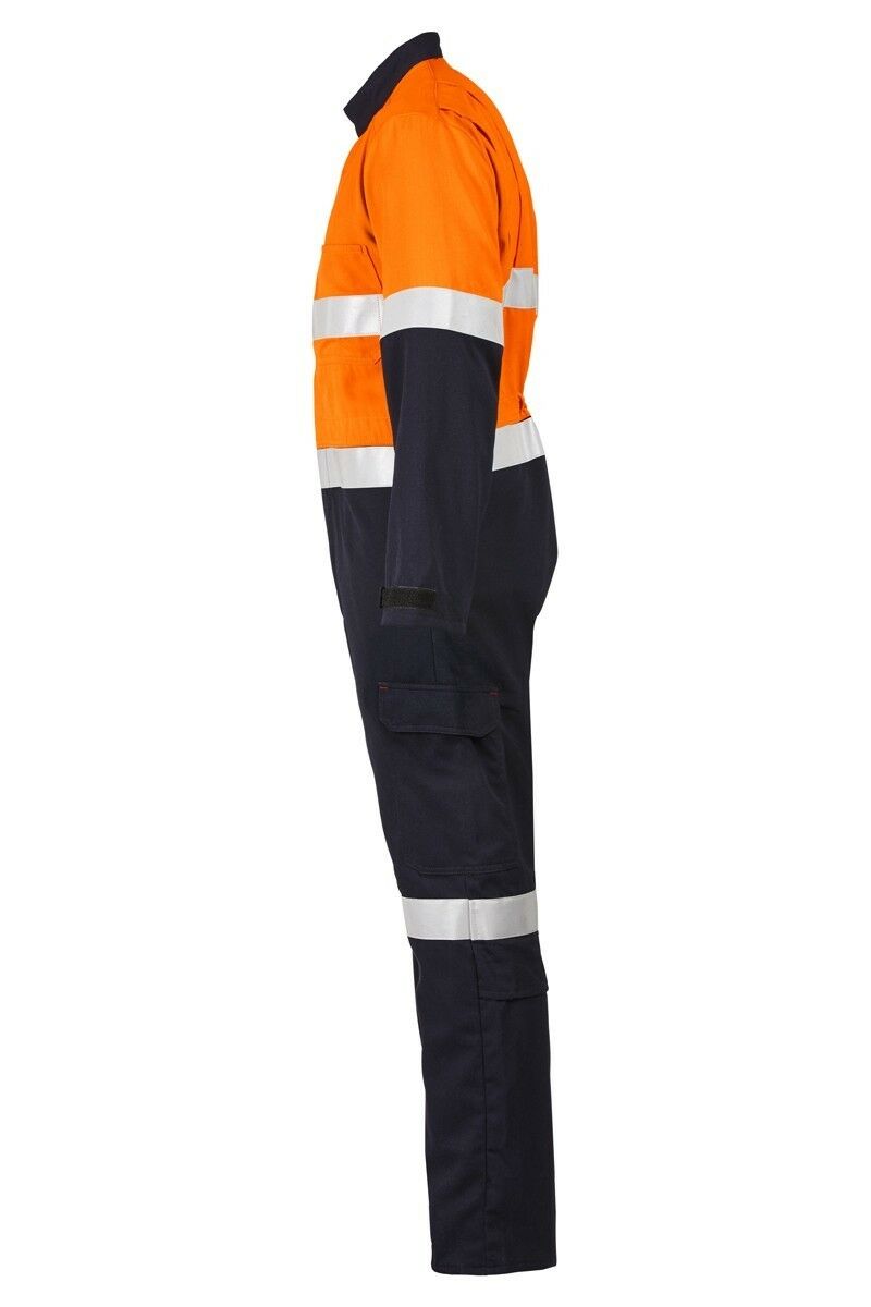 Mens Hard Yakka Protect Hi-Vis 2 Tone Tecasafe Plus Coverall Safety Taped Y00303-Collins Clothing Co