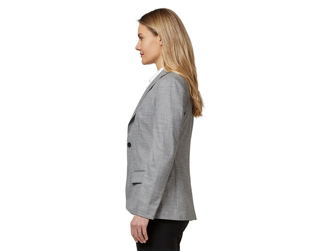 NNT Womens Formal Blazer Half Lined 1 Button Linen Look Jacket  Business CAT1E9-Collins Clothing Co