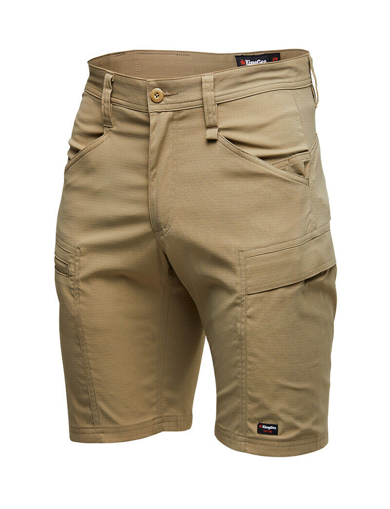 KingGee Mens KingGee Drycool Shorts Stretch Ripstop Cargo Light Work K17013-Collins Clothing Co