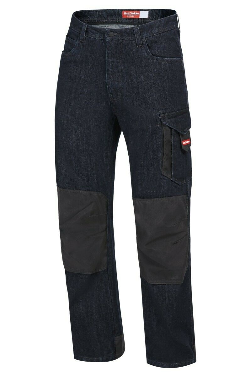 Hard Yakka Legends Denim Work Jeans Cargo Pants Heavy Duty Cordura Y03041-Collins Clothing Co