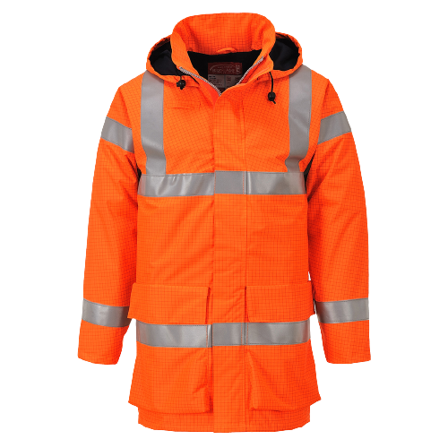 Portwest Mens Bizflame Rain Hi-Vis Multi Lite Jacket Flame Resistant Lining S774-Collins Clothing Co