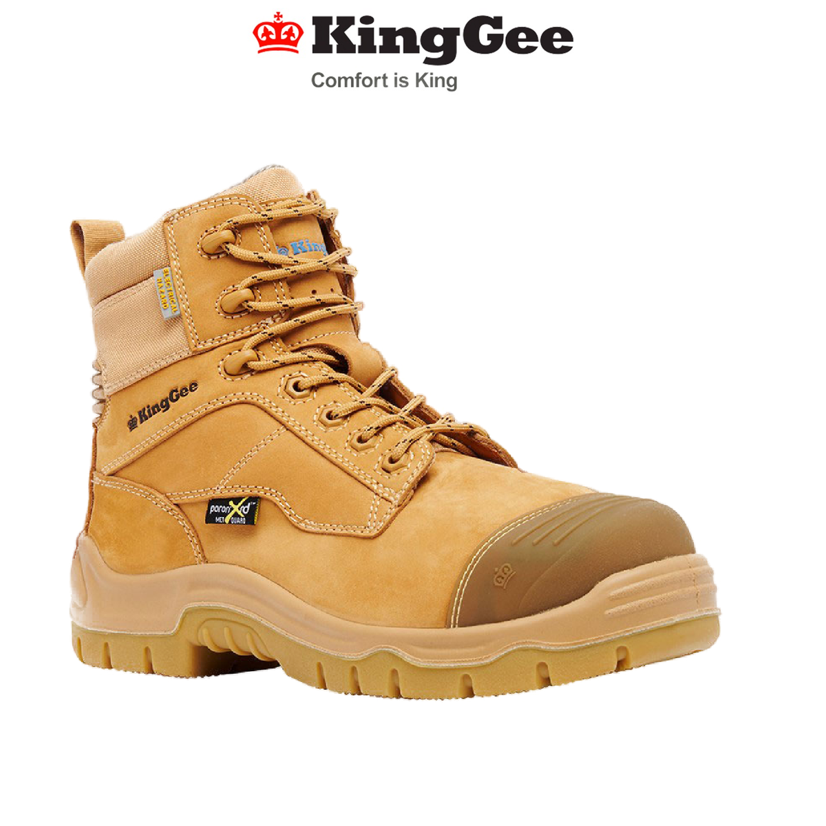 KingGee Mens Phoenix 6C EH MET Work Safety Boots Water Resistant Leather K27872