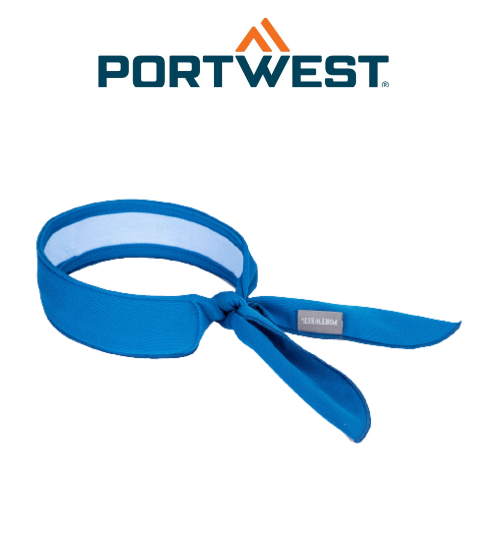 Portwest Cooling Neck Scarf Lighweight Blue Comfortable Scarf CV05