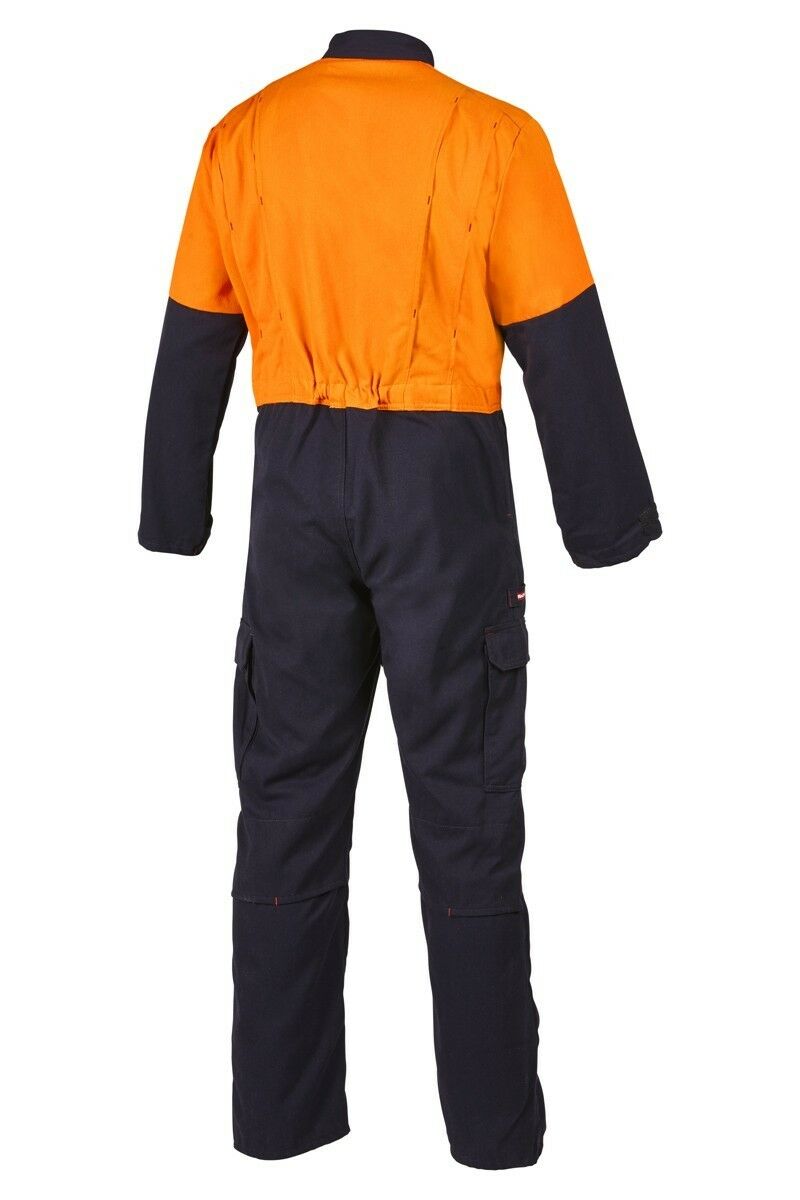 Mens Hard Yakka Protect Hi-Vis 2 Tone Tecasafe Plus Coverall Safety FR Y00302-Collins Clothing Co