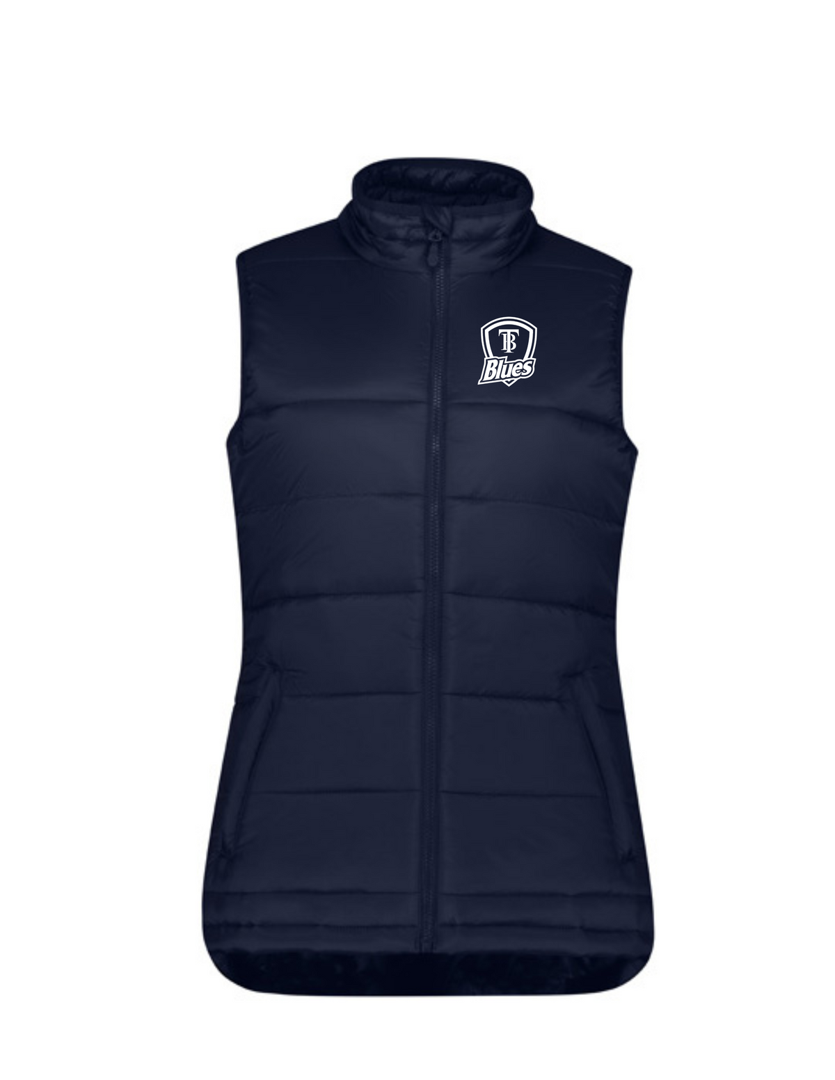 Tumby Bay Blues Alpine Ladies Puffer Vest Logo Embroidered Navy J211L-Collins Clothing Co