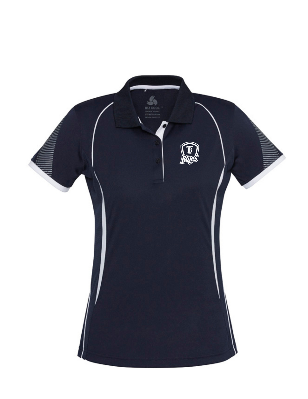 Tumby Bay Blues Ladies Razor Polo Embroidered Navy P405LS-Collins Clothing Co