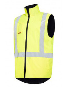 Hard Yakka Mens Hi-Vis Vest Taped Reflect Interchange Shell Work Jacket Y21480-Collins Clothing Co