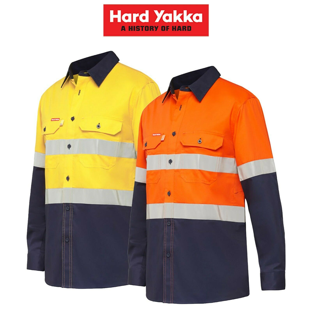 Hard Yakka Koolgear Long Sleeve Work Shirt Hi-Vis Taped Lightweight Y07740
