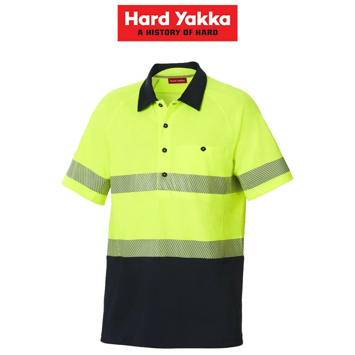 Hard Yakka Koolgear Hi-Vis Short Sleeve Polo Light 2 Tone Work Shirt Y11383