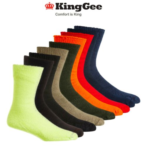 KingGee Mens Bamboo Work Sock Padded Footbed Comfortable Workwear K09270